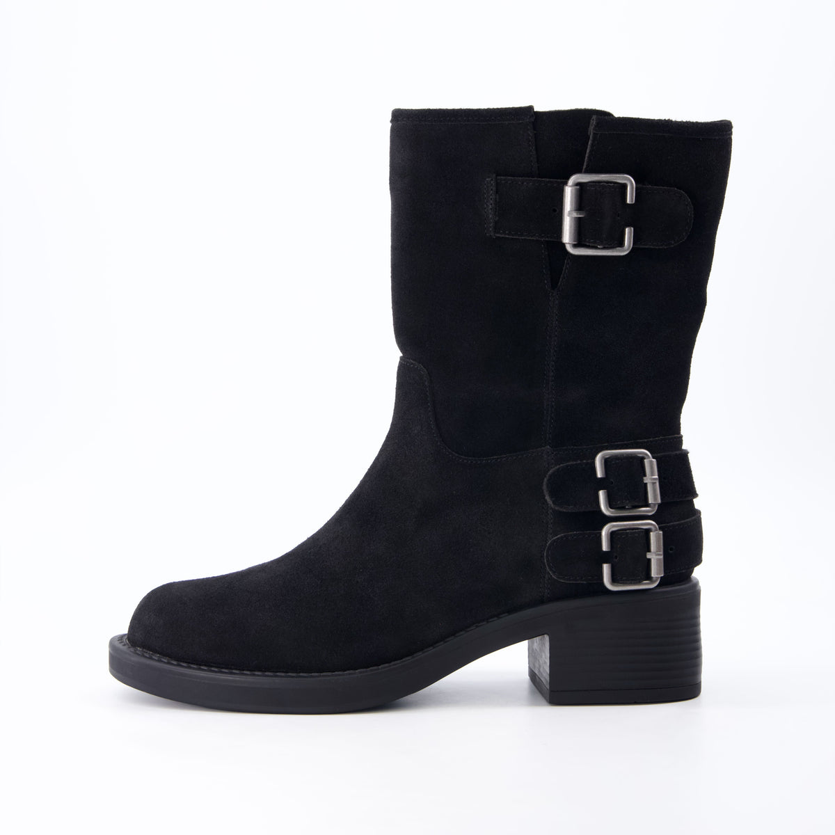 Tidy Suede Moto Boots