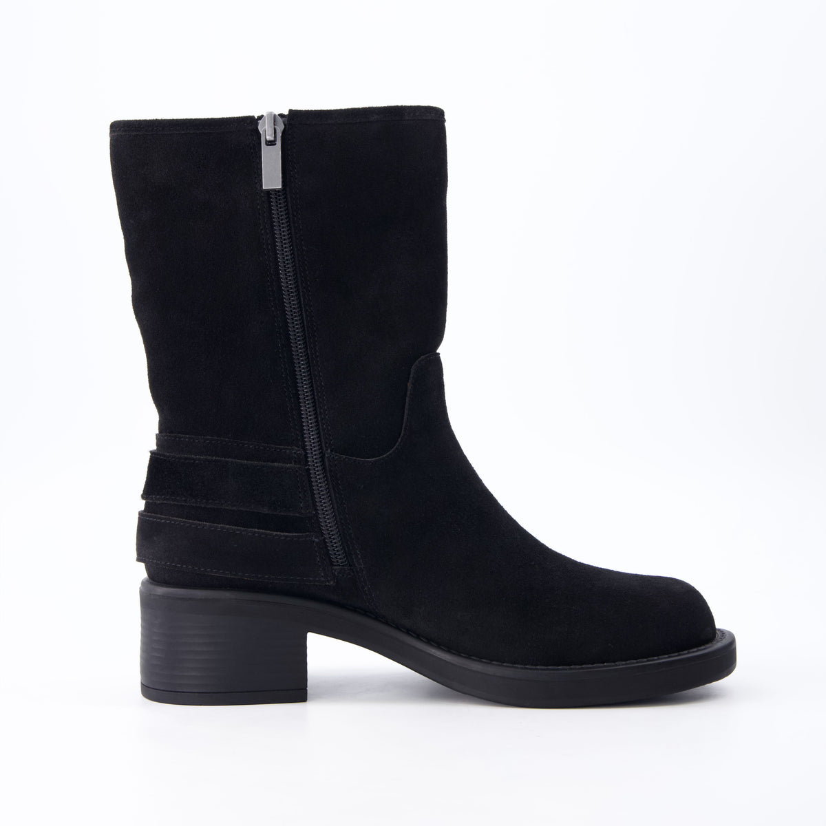 Tidy Suede Moto Boots
