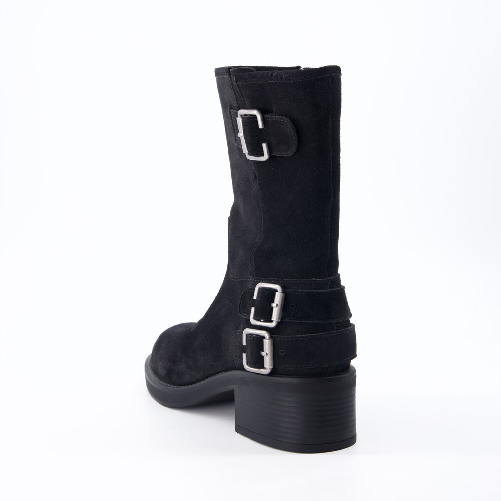 Tidy Suede Moto Boots
