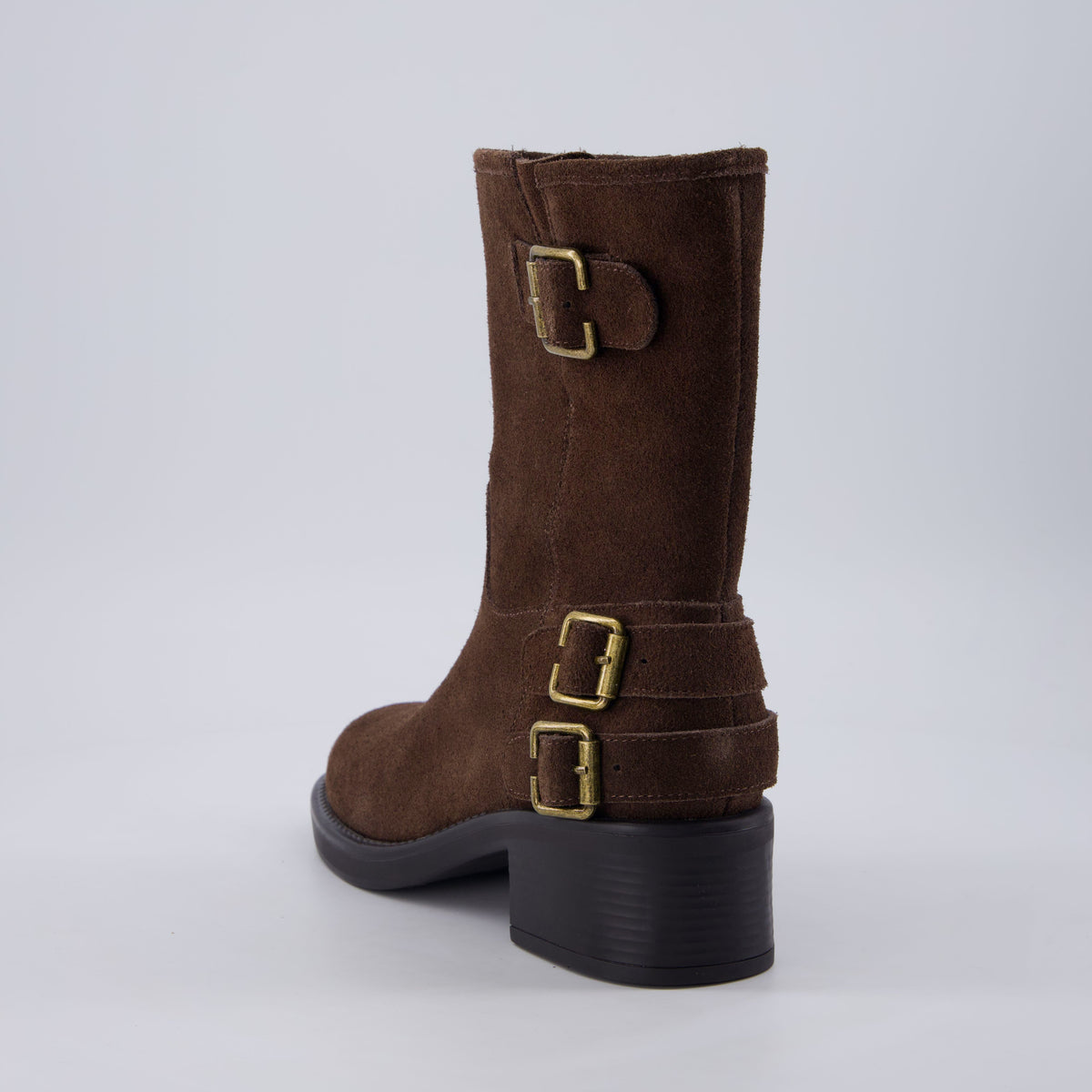 Tidy Suede Moto Boots