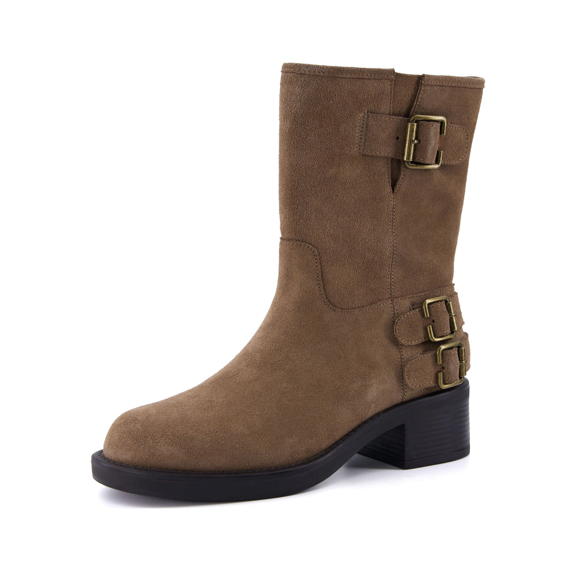 Tidy Suede Moto Boots
