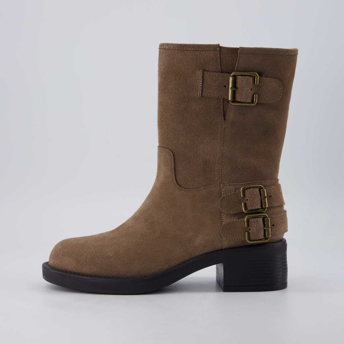 Tidy Suede Moto Boots