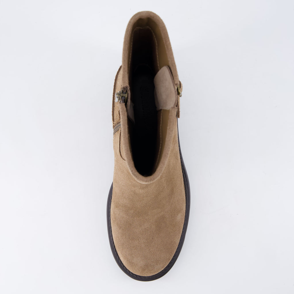 Tidy Suede Moto Boots