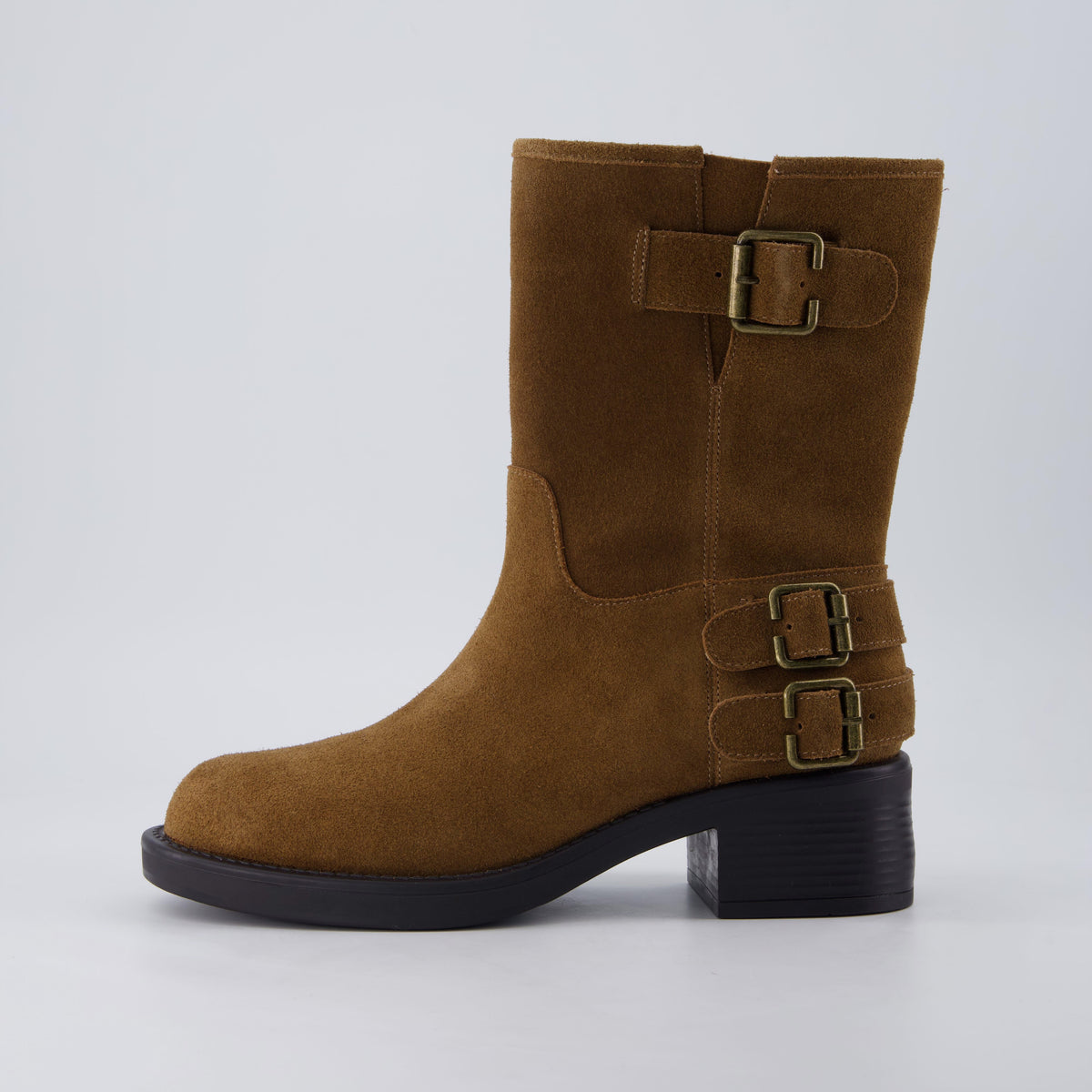 Tidy Suede Moto Boots