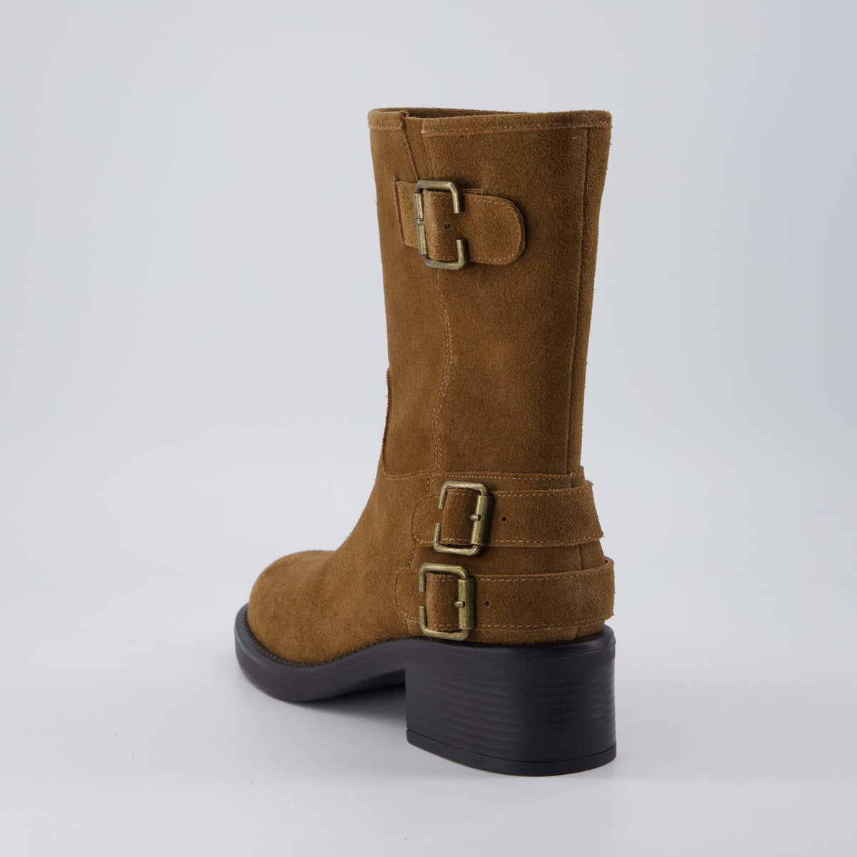 Tidy Suede Moto Boots