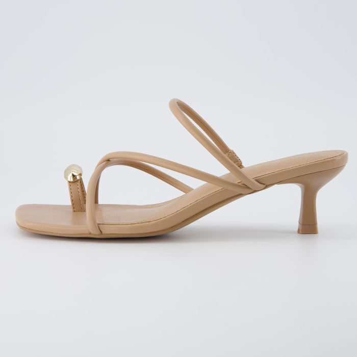 Maui Kitten Heel Sandals Tan